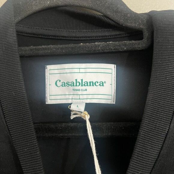 CASABLANCA Tennis Club T Shirt Mens Ping Pong Fleurie Black Large L NWT - Picture 4 of 5